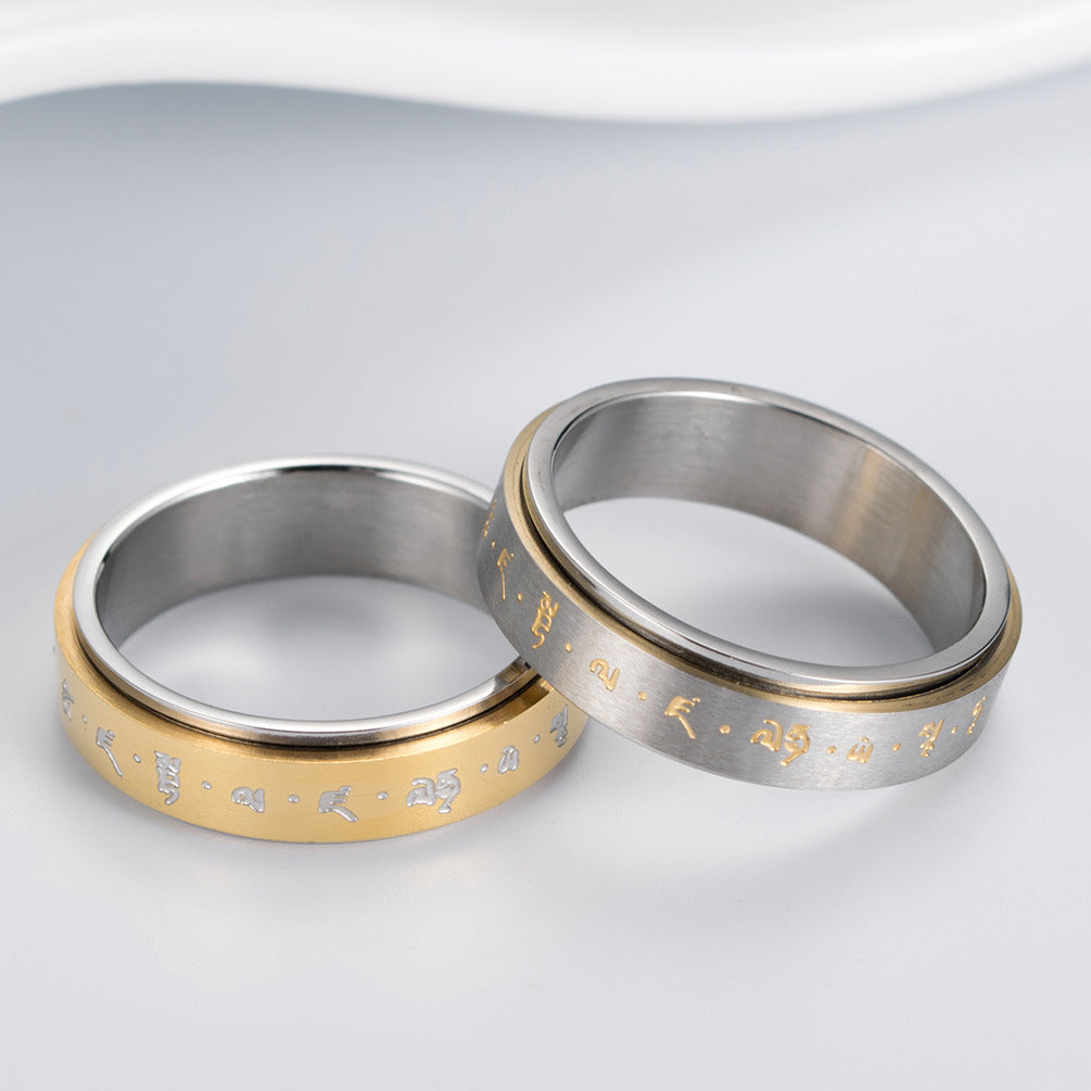 China Wind Titanium Steel Rotatable Ring for Men Wholesale