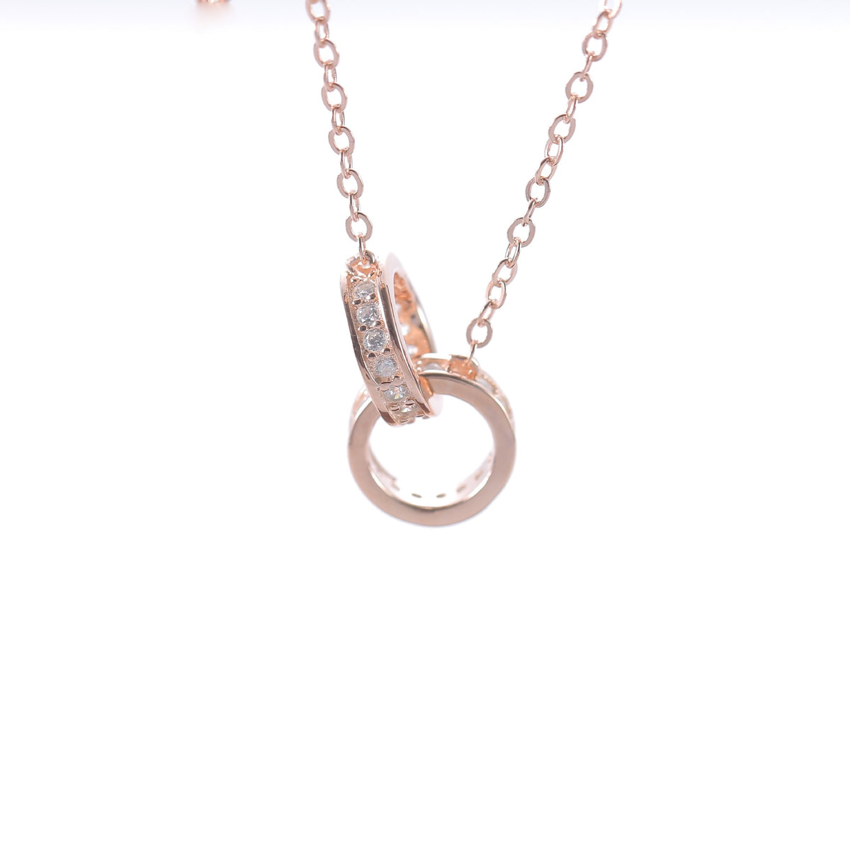 Rose Gold Double-Ring Choker Necklace