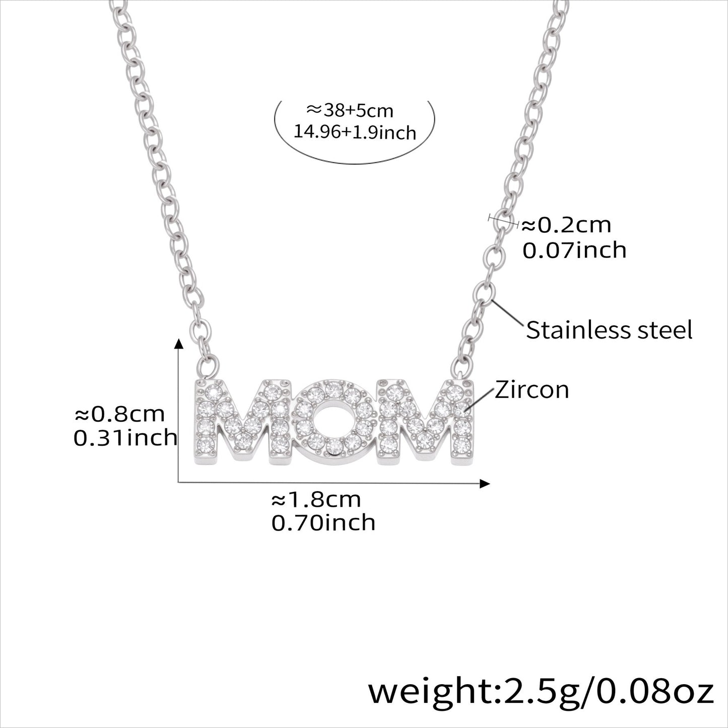 Planderful MOM Letter Necklace Sunflower Pendant 18K Gold