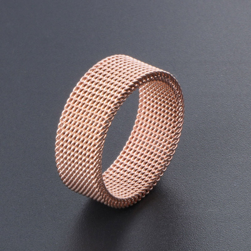 Jewelery Titanium Steel Soft Mesh Ring – Titanium Steel Unisex Ring – Non-Mainstream