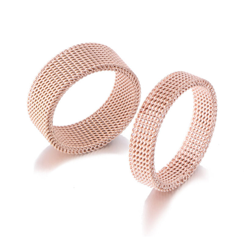 Jewelery Titanium Steel Soft Mesh Ring – Titanium Steel Unisex Ring – Non-Mainstream