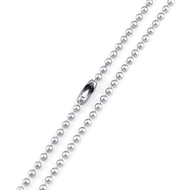 304 Stainless Steel Men's Necklace Titanium Steel Pendant With Chain Bead Chain