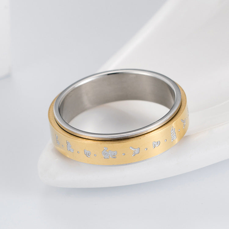 China Wind Titanium Steel Rotatable Ring for Men Wholesale