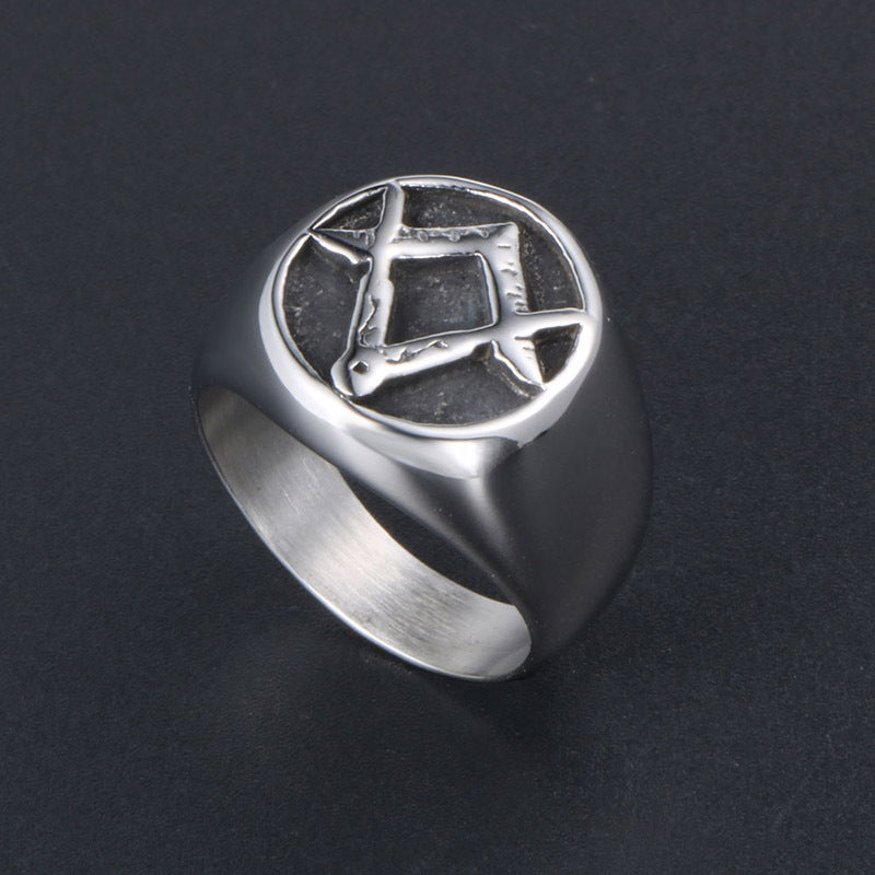Personalized Titanium Steel Men's Dominant Tail Ring - Trendy Fashion Accessory