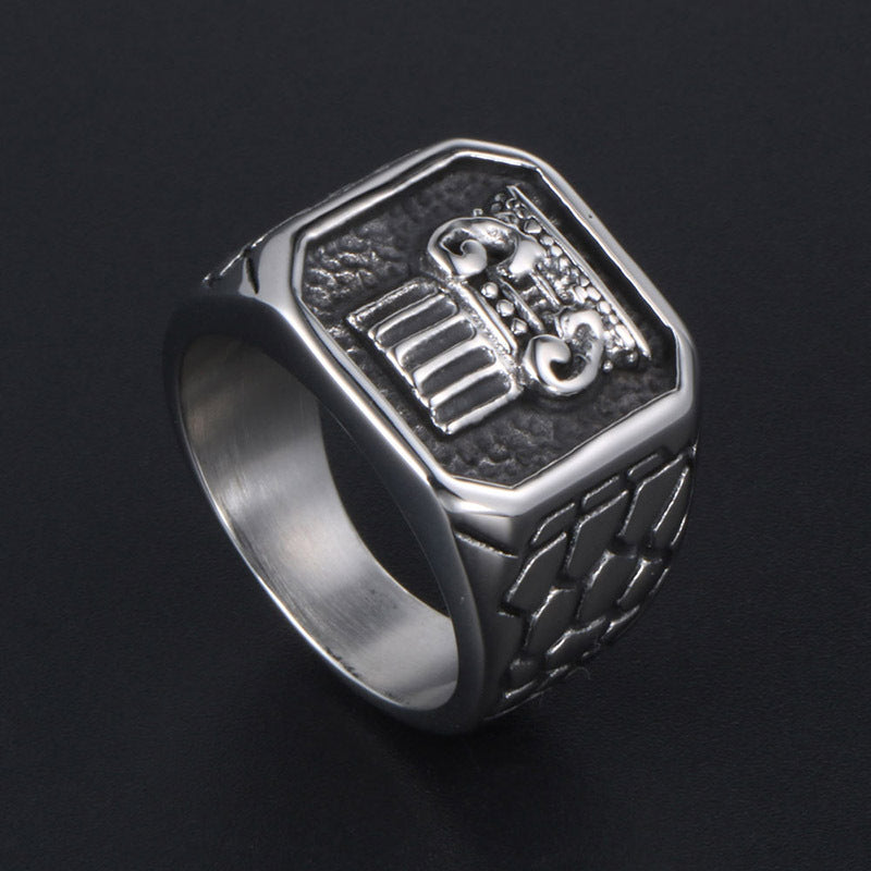 Custom Fashion Titanium Steel Ring for Men - Everyday Genie Collection