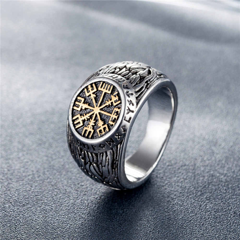 Titanium Steel Ring For Men And Women Unisex Vintage Viking Punk Protection Statement Planderful