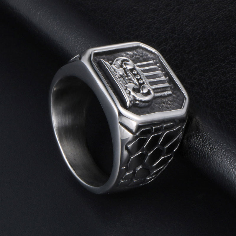 Custom Fashion Titanium Steel Ring for Men - Everyday Genie Collection