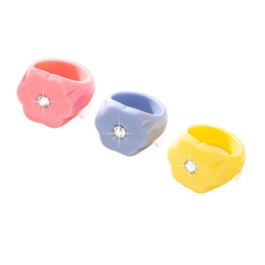 Versatile Vienna Verve Acrylic Flower Ring for Women