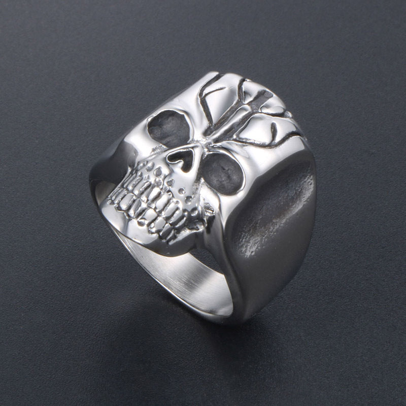 Exaggerated Titanium Steel Ring for Men - Bold European and American Style Accessories