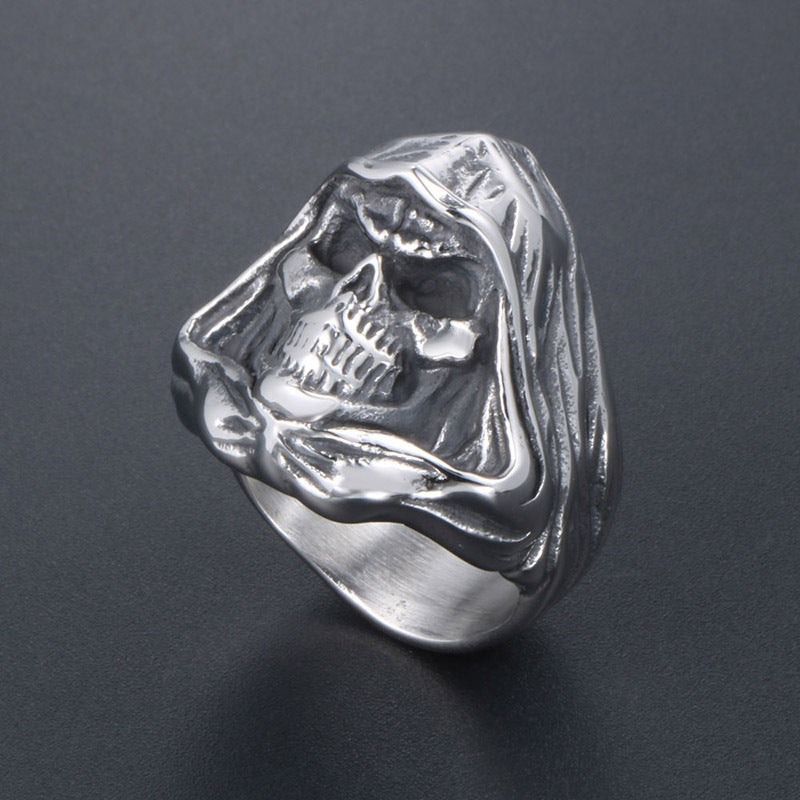 Mysterious Skull Ring for Men - Titanium Steel Halloween Trend Ornaments