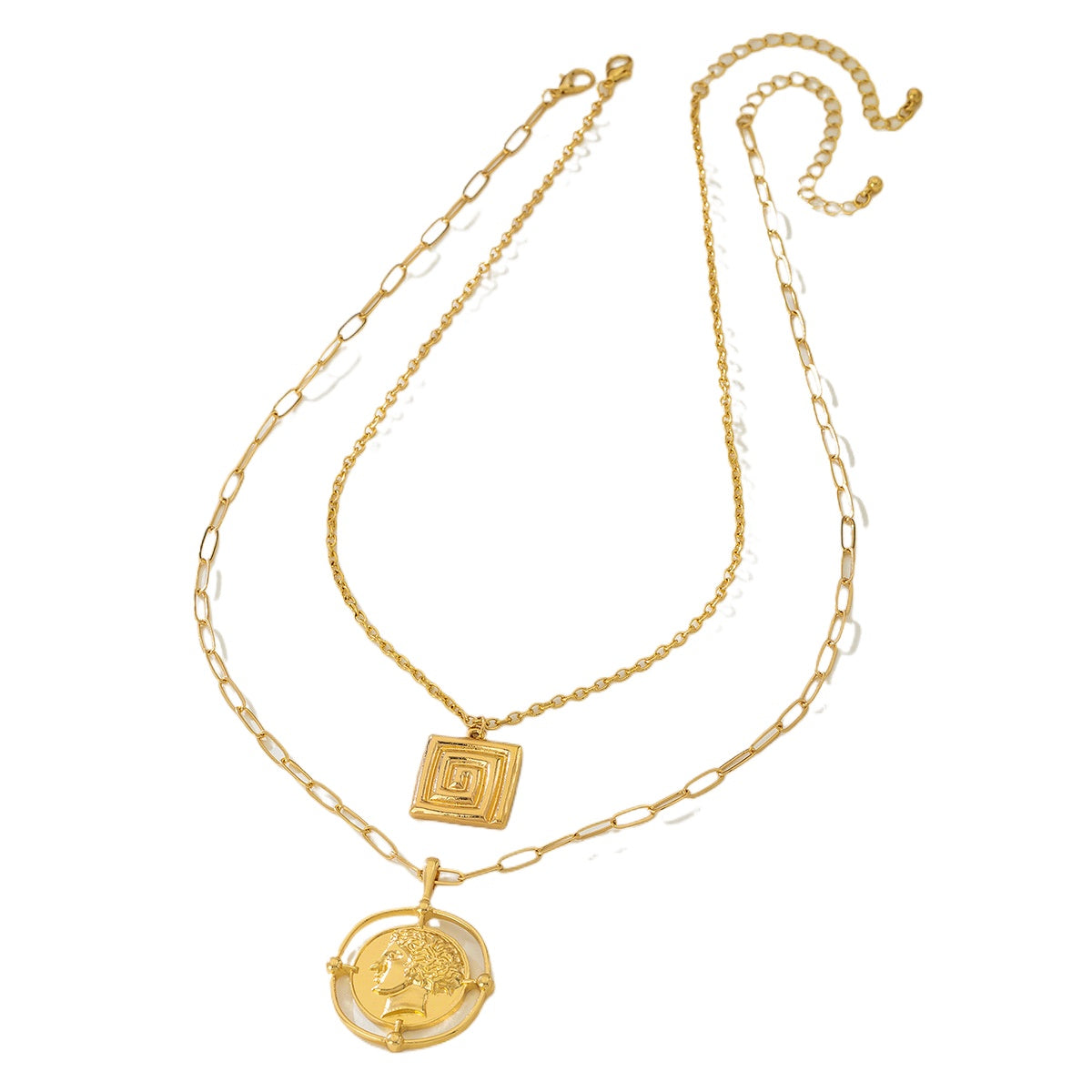 Planderful Vienna Verve Coin Pendant Necklace – Vintage Ancient Greek Goddess Design