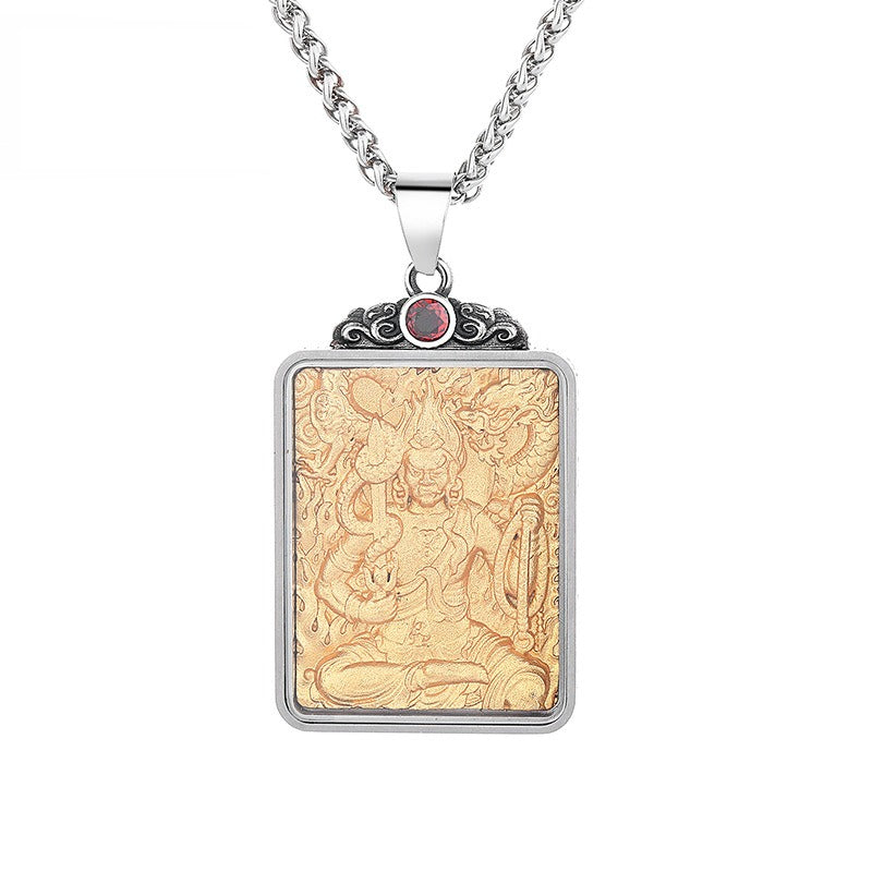 Steel Necklace – Elegant Buddha Zodiac Pendant