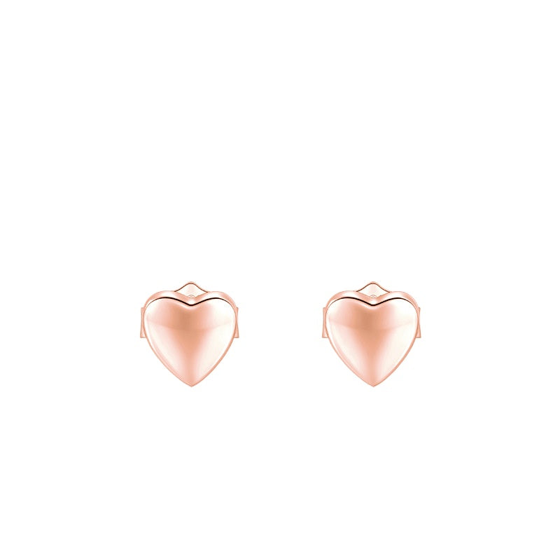 925 Sterling Silver Lightning Heart Star Stud Earrings