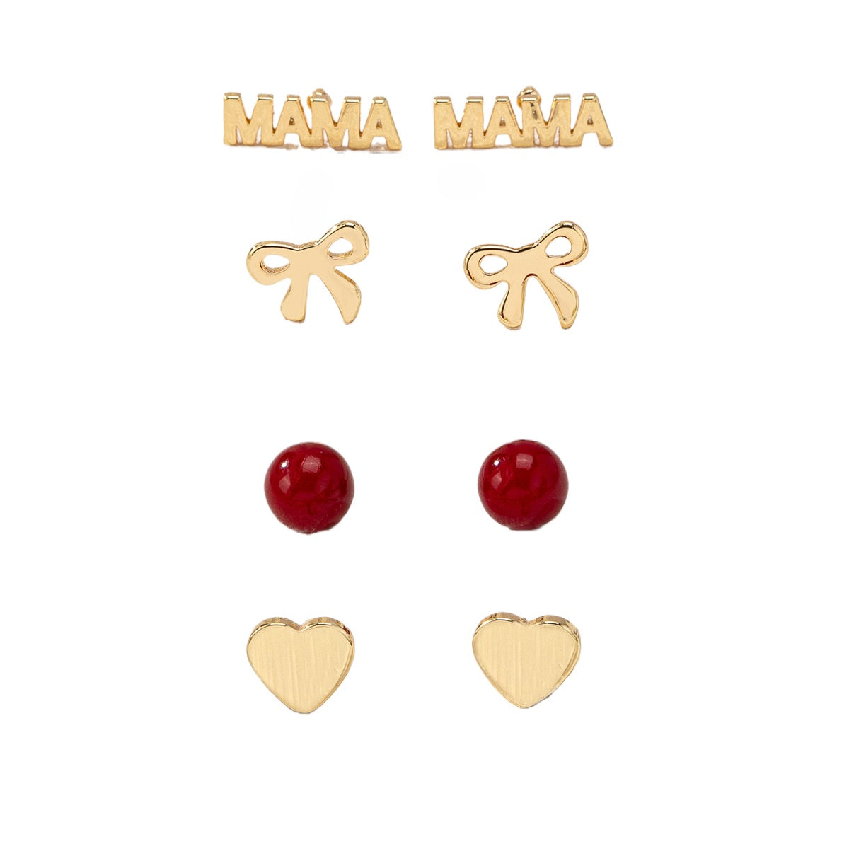 Planderful Vienna Verve Earrings Set – Stylish Metal Bow Design