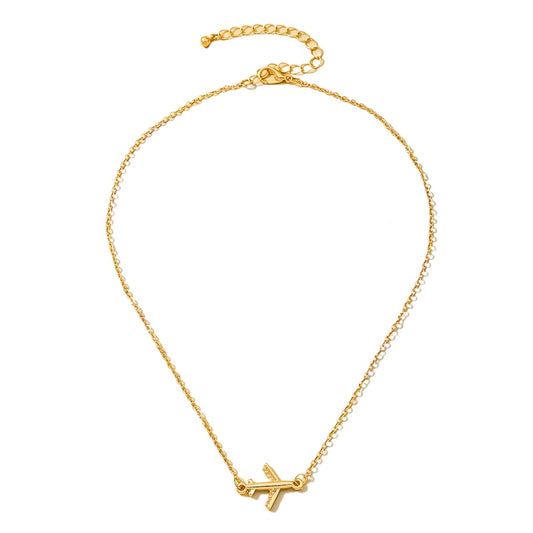 Planderful Vienna Verve Necklace – Cute Metal Gold Plane Pendant