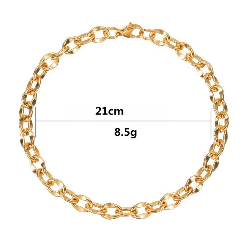Planderful Everyday Genie Cuban Chain Bracelet Titanium Steel Twist Unisex Durable Jewelry