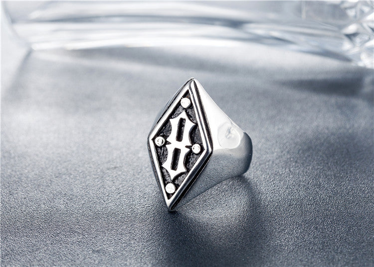 Titanium Steel Ring Personalized 8 Character Engraving Engraved Gift for Men and Women Planderful