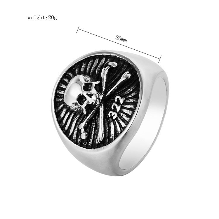 Titanium Steel Skull Ring