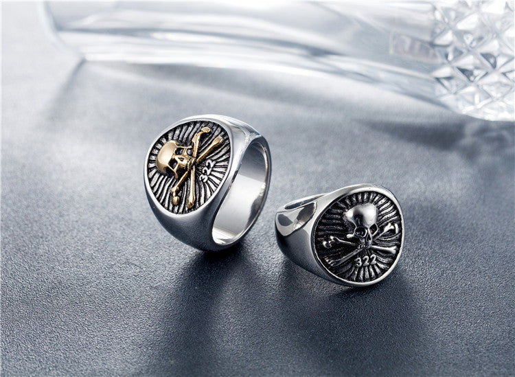 Titanium Steel Skull Ring
