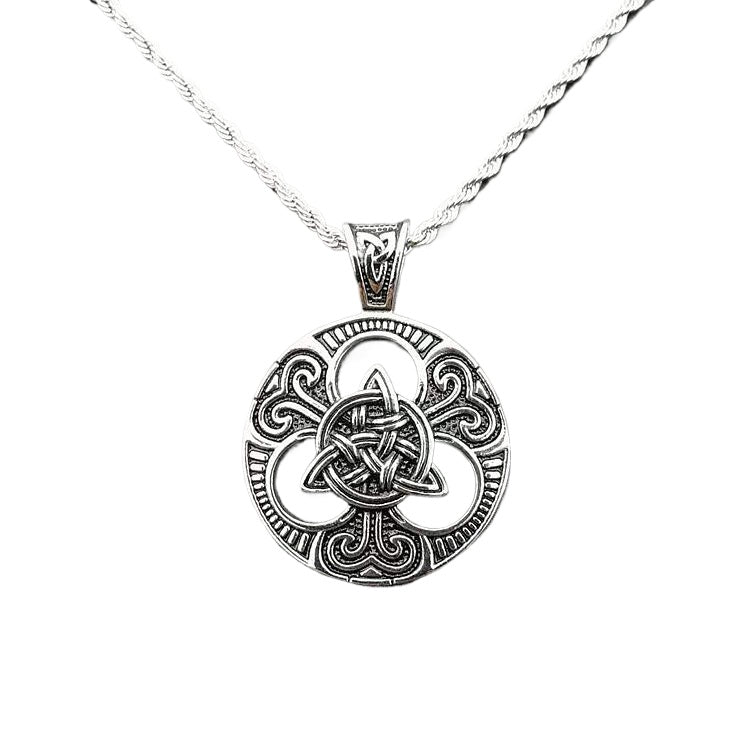 Steel Necklace – Vintage Nordic Viking Celtic Knot Pendant For Everyday Casual Style