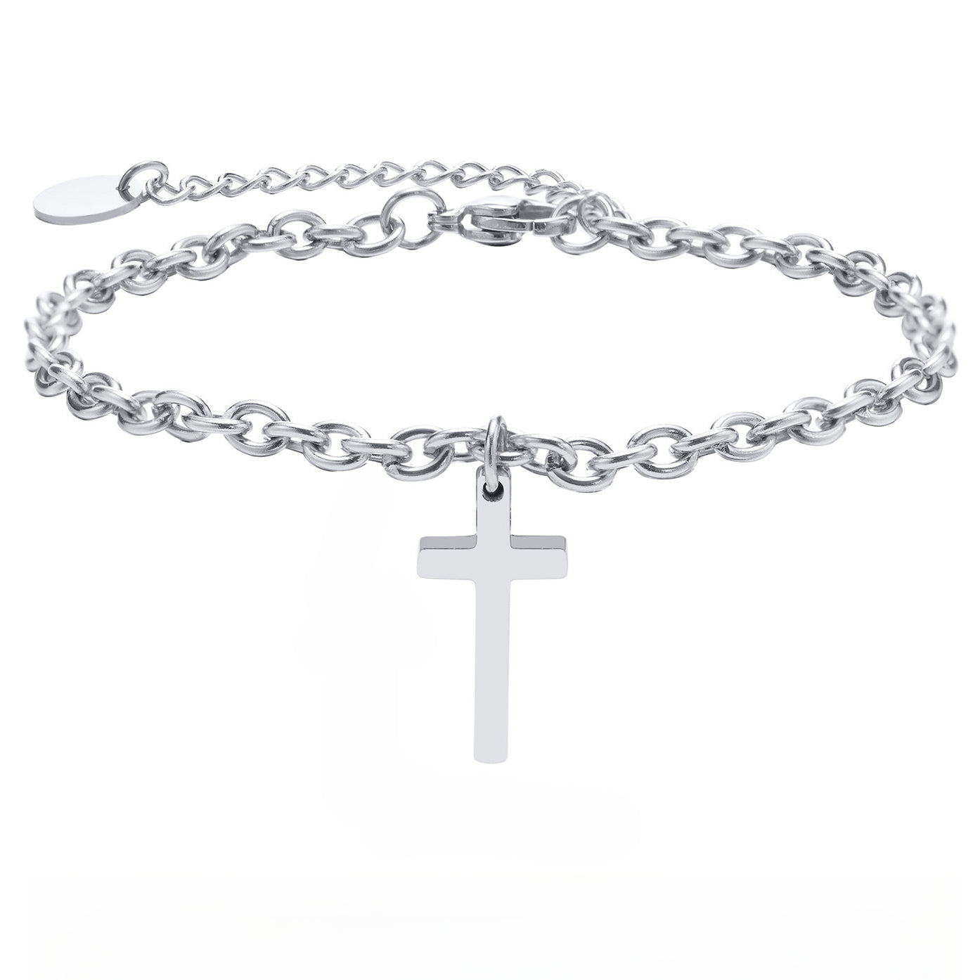 Jewelry Wholesale Stainless Steel Cross Chain Bracelet Men