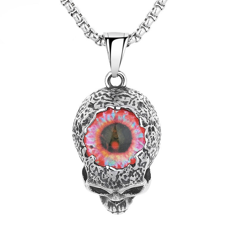 Steel Necklace – Vintage Viking Devil's Eye For Men