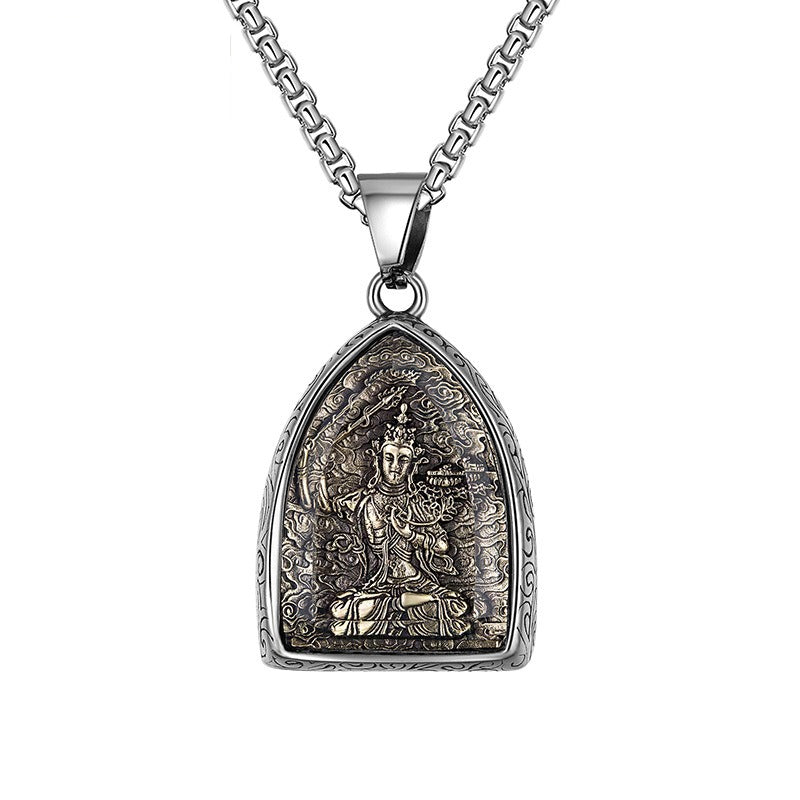 Stainless Steel Necklace – Vintage Zodiac Pendant