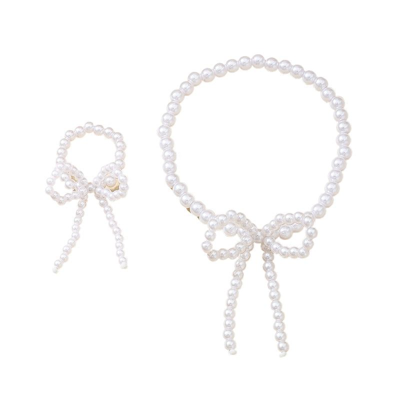 Planderful Vienna Verve Pearl Bow Jewelry Set for Women