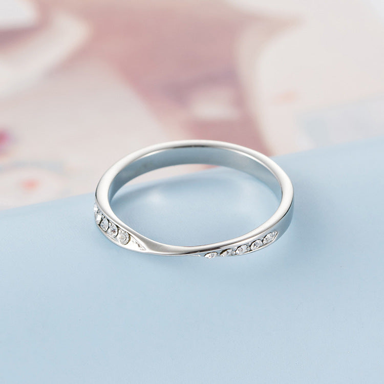 Planderful Mobius Ring Titanium Steel Unisex For Men And Women Light Luxury Jewelry Edition