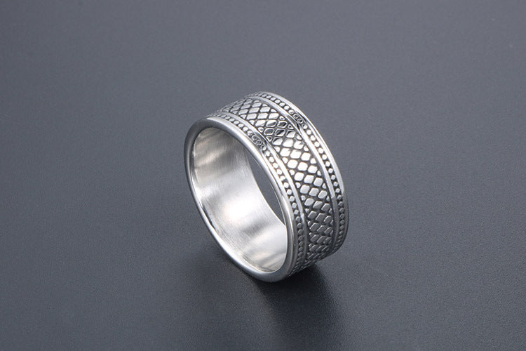 European American Retro Couple Ring Stainless Steel For Men