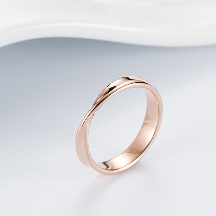 Planderful Mobius Ring Titanium Steel Unisex For Men And Women Light Luxury Jewelry Edition