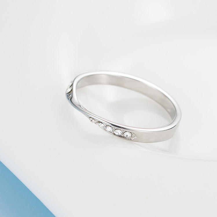 Planderful Mobius Ring Titanium Steel Unisex For Men And Women Light Luxury Jewelry Edition