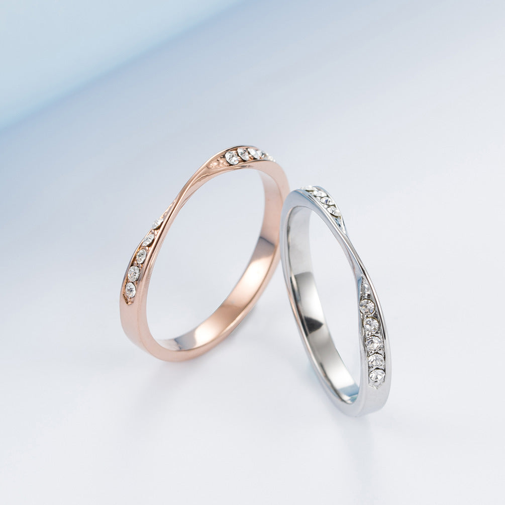 Planderful Mobius Ring Titanium Steel Unisex For Men And Women Light Luxury Jewelry Edition