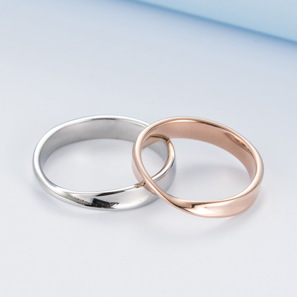 Planderful Mobius Ring Titanium Steel Unisex For Men And Women Light Luxury Jewelry Edition