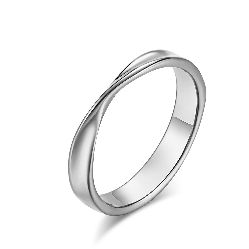 Planderful Mobius Ring Titanium Steel Unisex For Men And Women Light Luxury Jewelry Edition