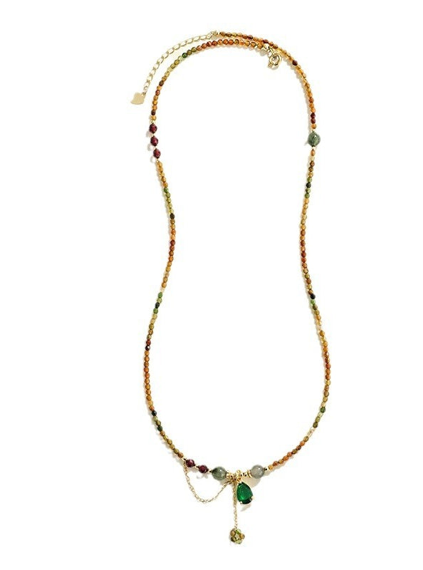 Tourmaline Heart Pendant Convertible Necklace & Bracelet