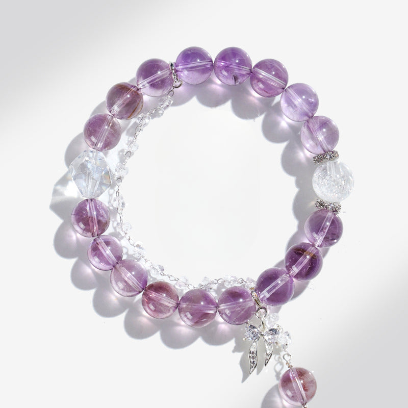 Planderful Fortune's Favor Bracelet – Stunning Purple Amethyst and Crystal Design
