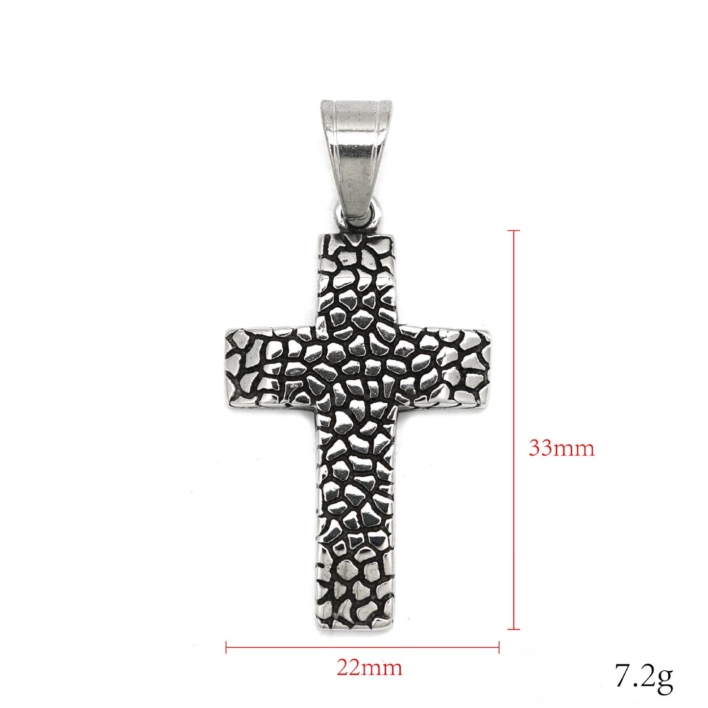 Steel Necklace - Vintage Cross Pendant Necklace