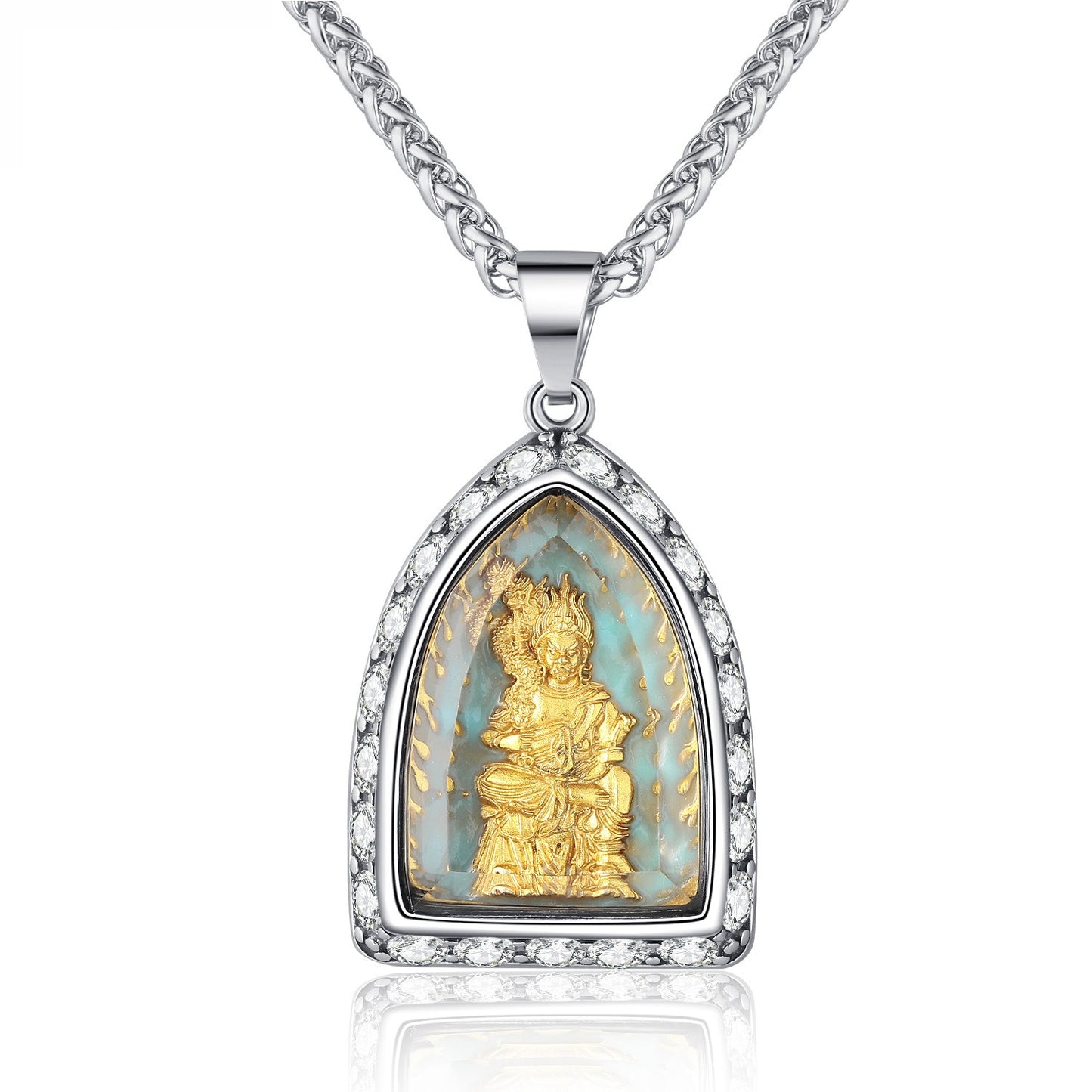 Steel Necklace – Statement Zodiac Amulet