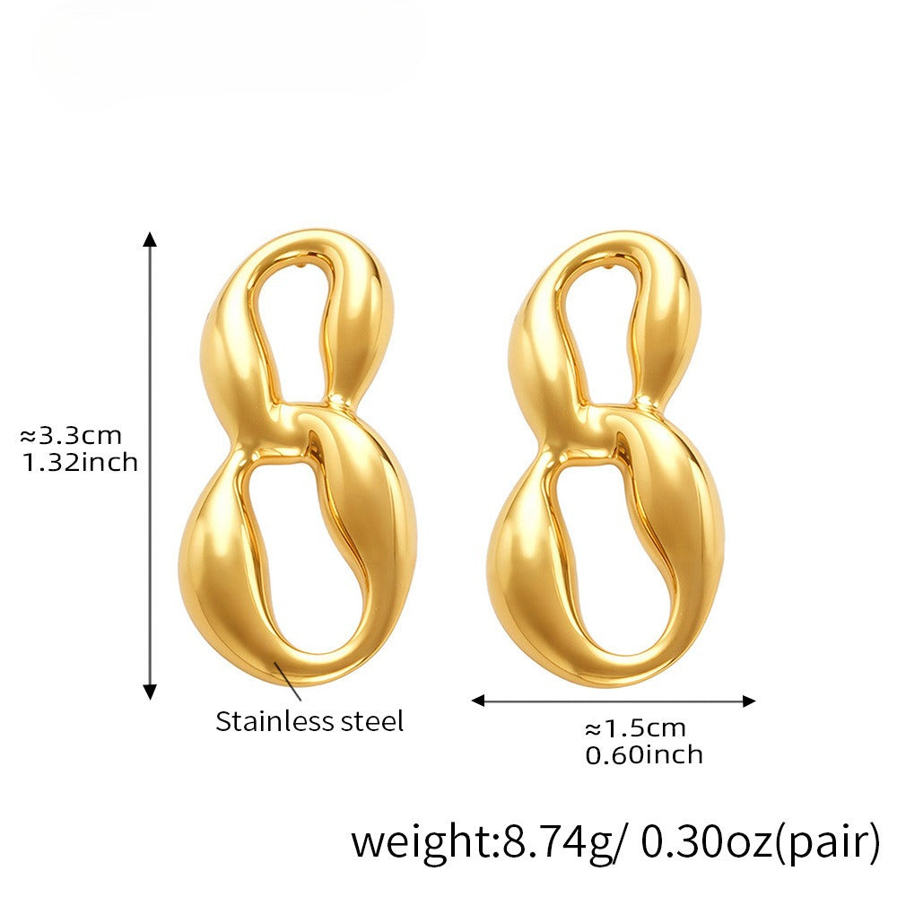Planderful Pig Nose Earrings Gold Plated Steel Trendsetters