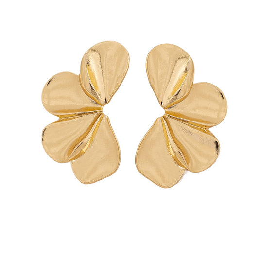 Planderful Vienna Verve Earrings – Elegant Metal Maple Leaf Design