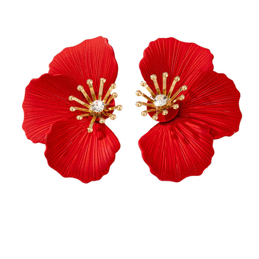 Planderful Vienna Verve Earrings – Stylish Rhinestone Flower Design