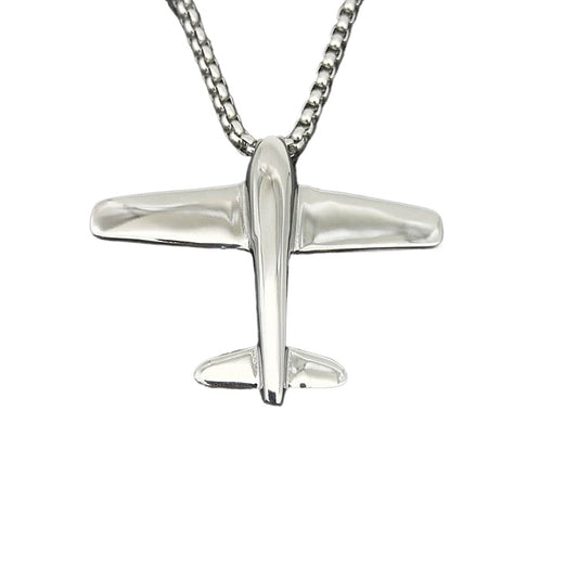 Planderful Hip Hop Necklace Premium Gold Plated Titanium Steel Aircraft Pendant For Streetwear Fans