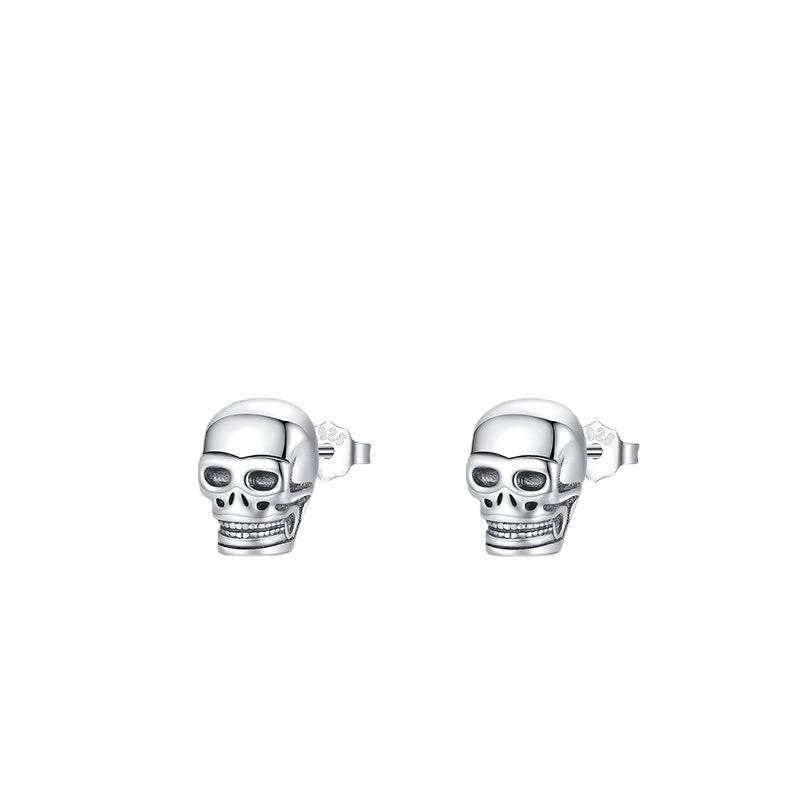 Retro Skull Sterling Silver Earrings - Everyday Genie Collection