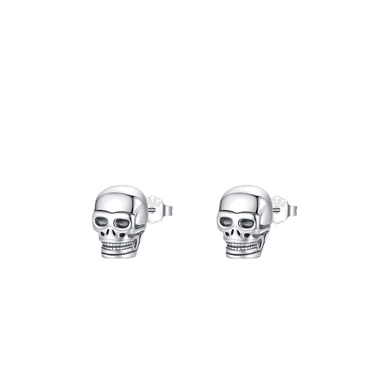 Retro Skull Sterling Silver Earrings - Everyday Genie Collection