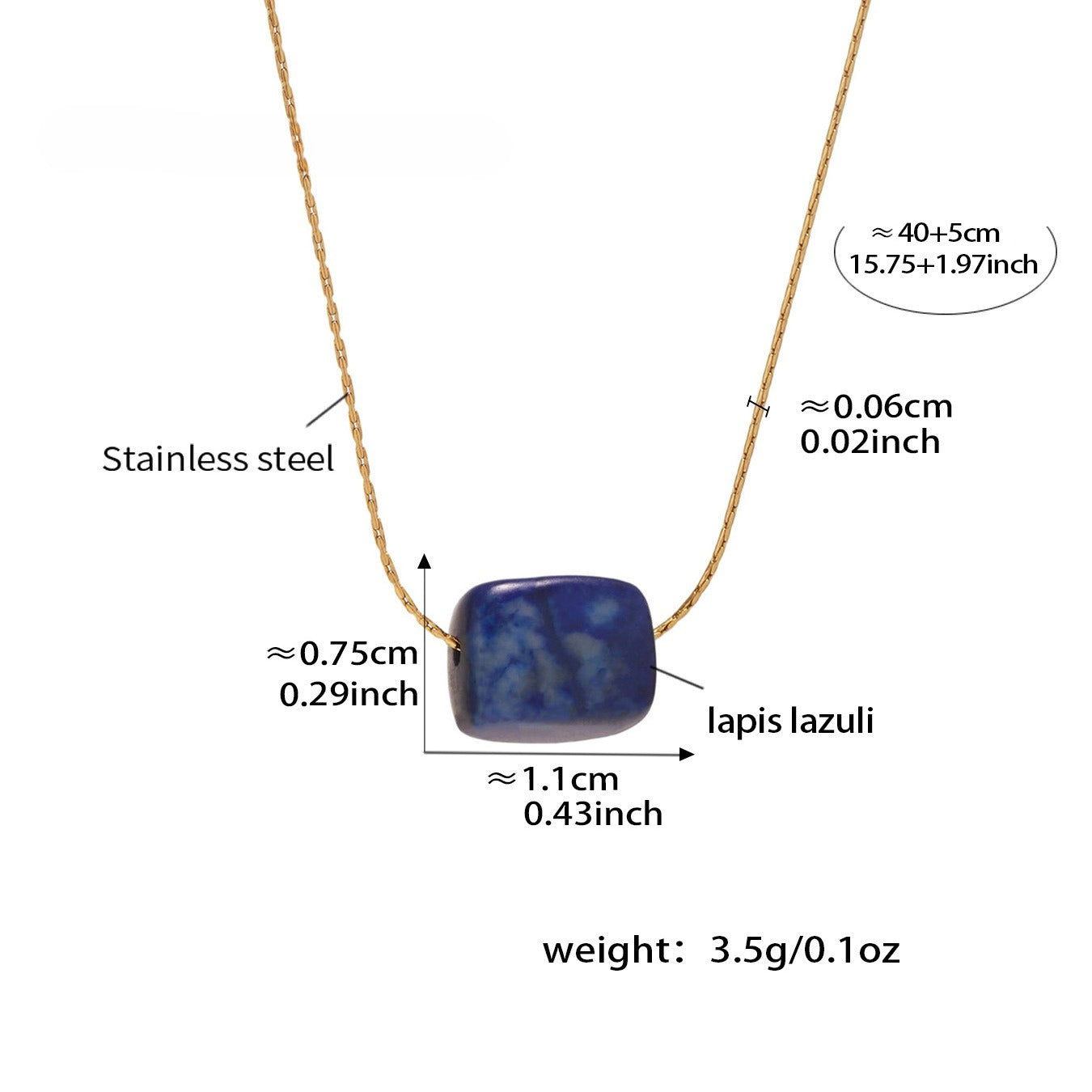 Planderful Turquoise Rectangular Pendant Necklace For Women