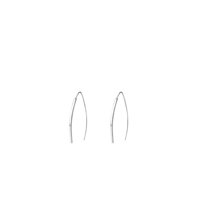 925 Sterling Silver Linear Geometric Earrings