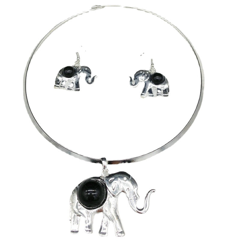 Majestic Elephant Star Necklace Set with Tribal Flair