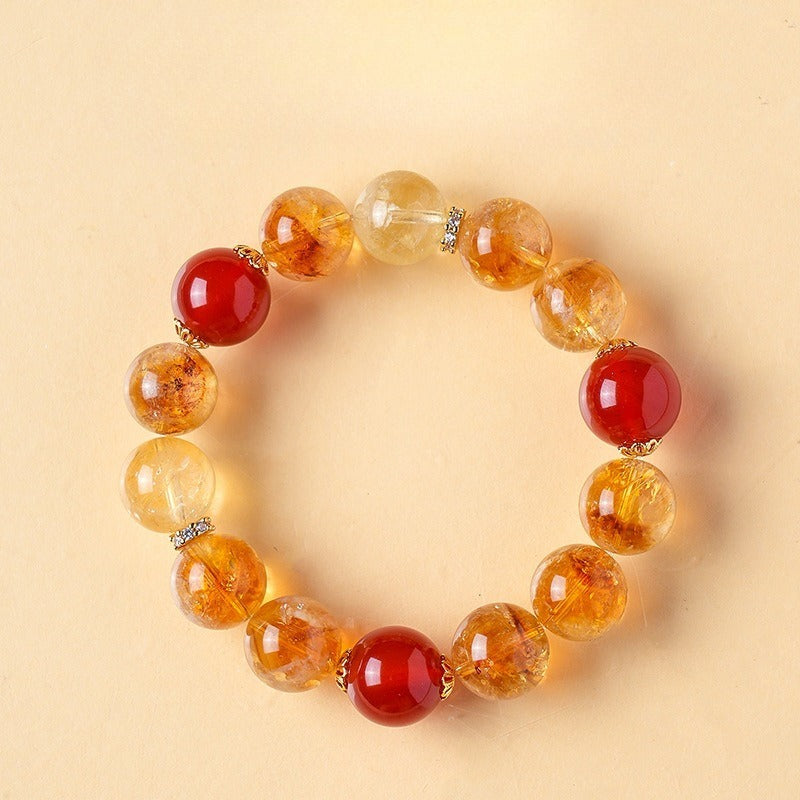 Agate Citrine Crystal Bracelet