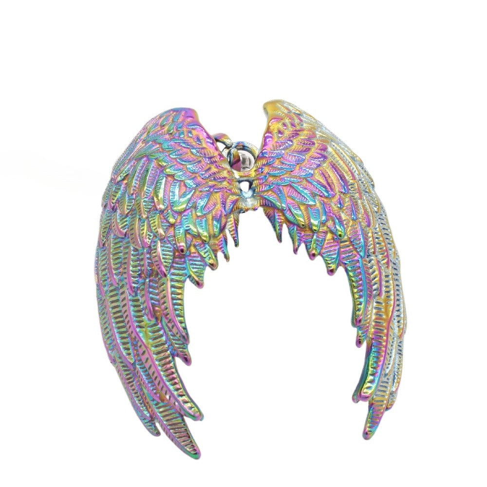 Fallen Angel Wings Pendant Titanium Steel Unisex Jewelry By Planderful For Men And Women Protection Symbol